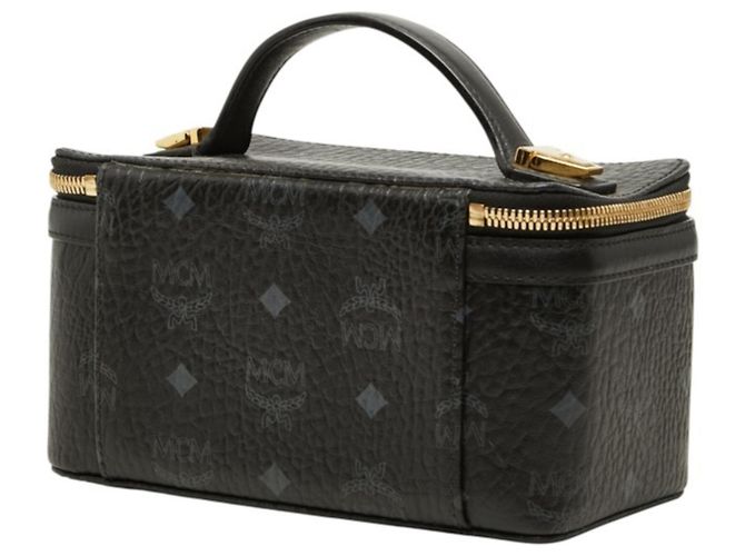 Bolso de mano MCM Visetos Vanity Bag Castaño Negro - vista 2