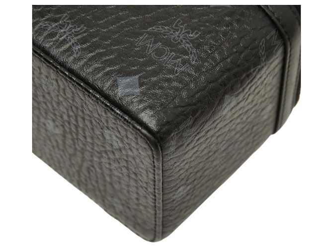 Bolso de mano MCM Visetos Vanity Bag Castaño Negro - vista 4