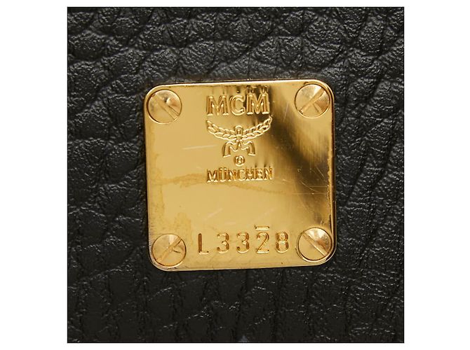 Bolso de mano MCM Visetos Vanity Bag Castaño Negro - vista 9