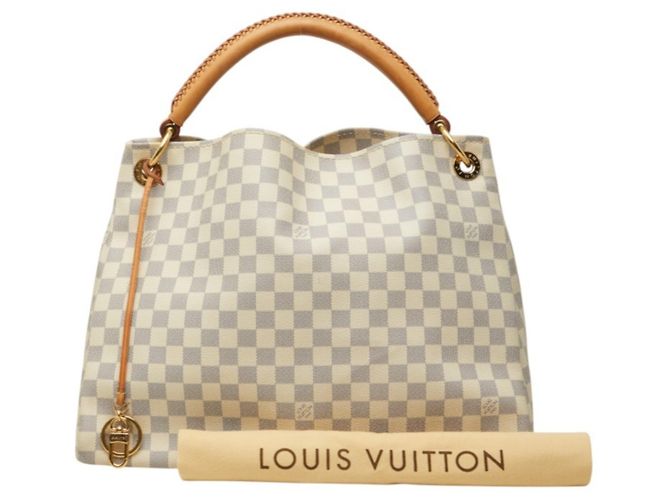 Borsa Tote Louis Vuitton Damier Azur Artsy MM Bianco - vista 13