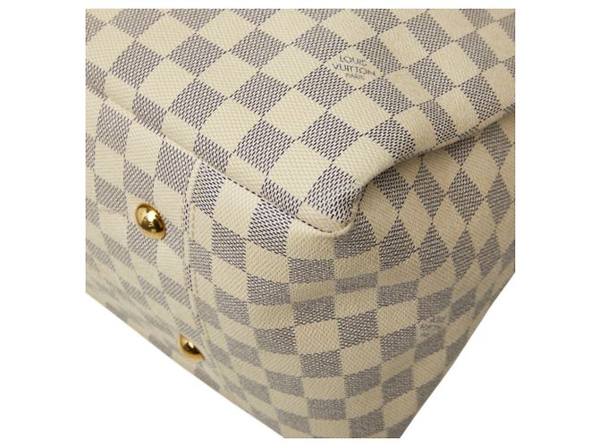 Borsa Tote Louis Vuitton Damier Azur Artsy MM Bianco - vista 4