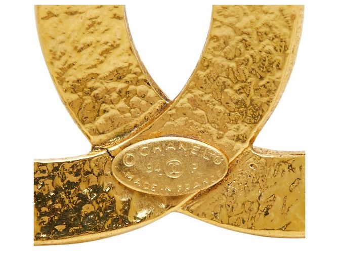 Spilla vintage Chanel Coco Mark placcata in oro D'oro - vista 5