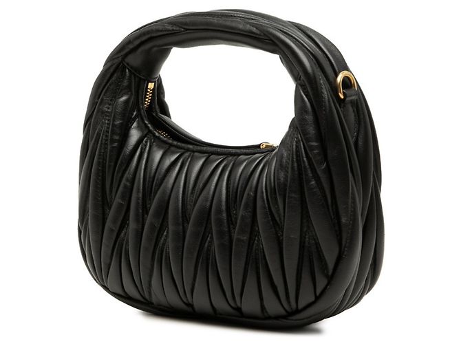 Borsa Miu Miu Matelassé Wonder Nero - vista 2