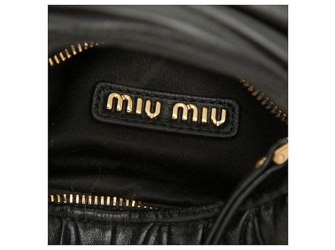 Borsa Miu Miu Matelassé Wonder Nero - vista 6