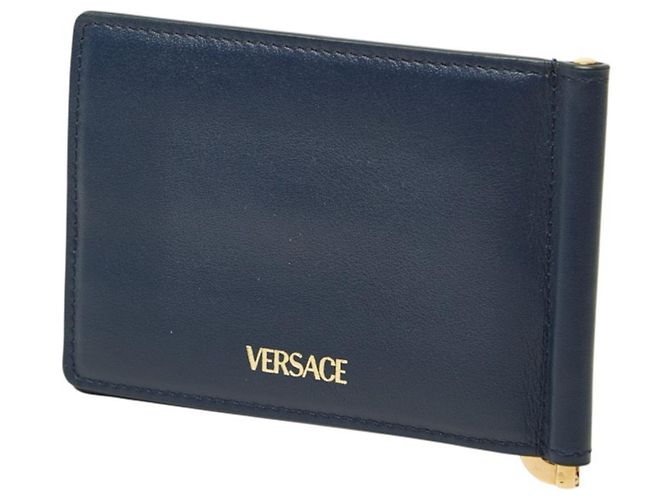 Portafoglio bi-fold Versace Medusa Blu navy - vista 2