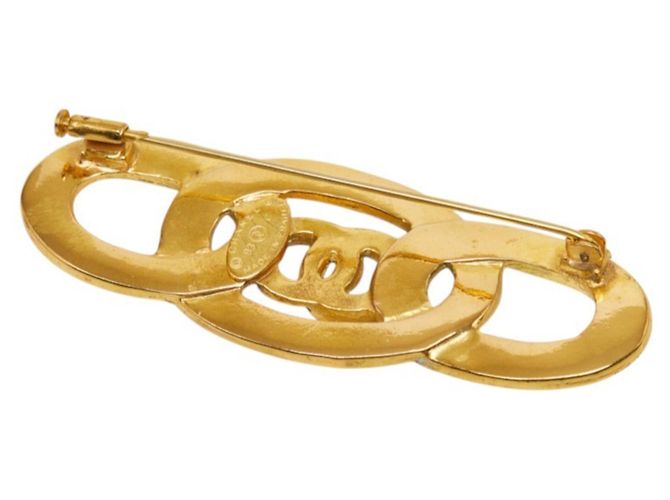 Chanel Coco Mark Brosche Weiß Blau Golden - Ansicht 2