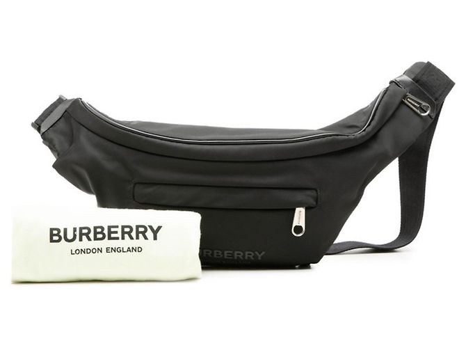 Borsa a tracolla Burberry Logo Nero - vista 7