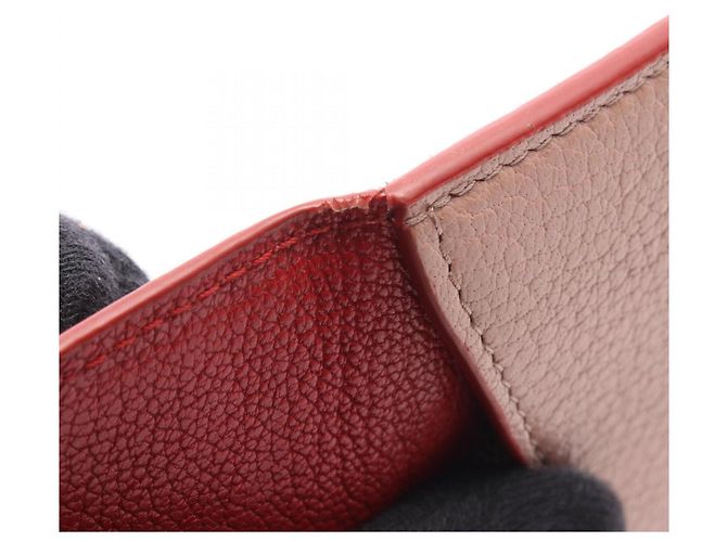 Borsa a busta Miu Miu Madras Love in pelle rosa - vista 10