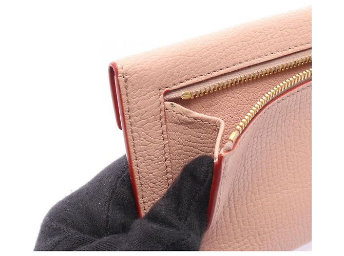 Borsa a busta Miu Miu Madras Love in pelle rosa - vista 6
