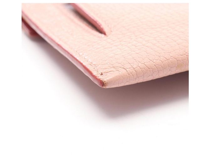 Borsa a busta Miu Miu Madras Love in pelle rosa - vista 9