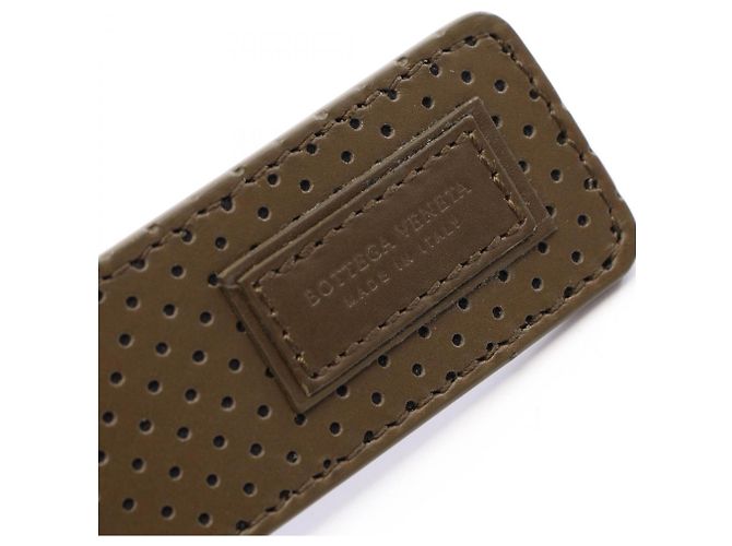 Bottega Veneta Perforierter Ledergürtel für Damen Khaki - Ansicht 4