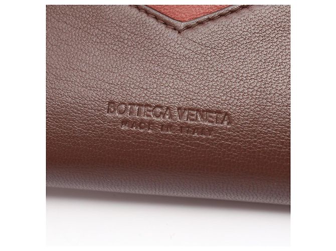 Cartera bi-fold Bottega Veneta Castaño Burdeos - vista 5