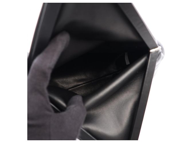 Borsa a pochette con patta Triangle Bottega Veneta Nero - vista 3