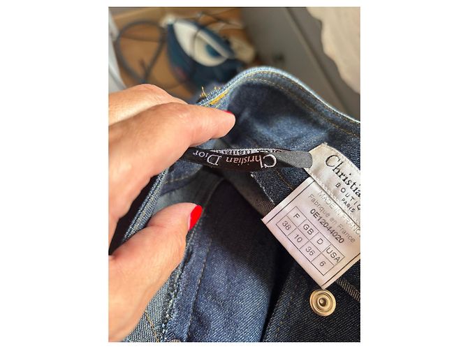 Completo in Denim Christian Dior con Giacca e Pantaloni Marrone Blu - vista 12