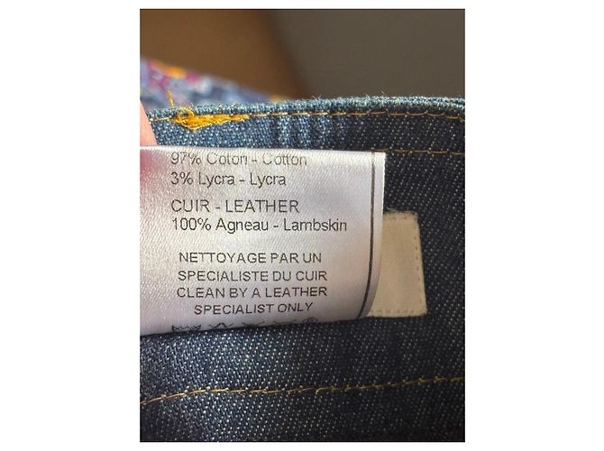 Completo in Denim Christian Dior con Giacca e Pantaloni Marrone Blu - vista 15