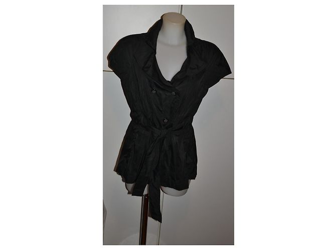 Giacca corta nera Les Copains in nylon Nero - vista 2