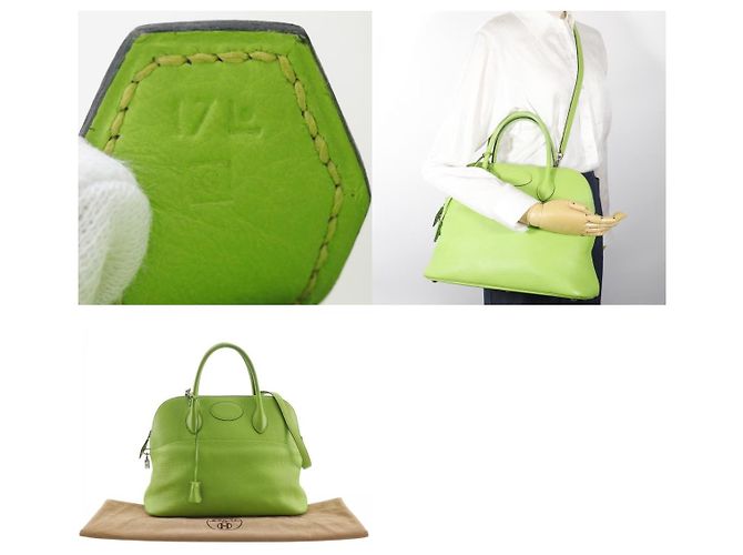 Hermès Hermes Bolide Clemence 35 Verde - vista 4