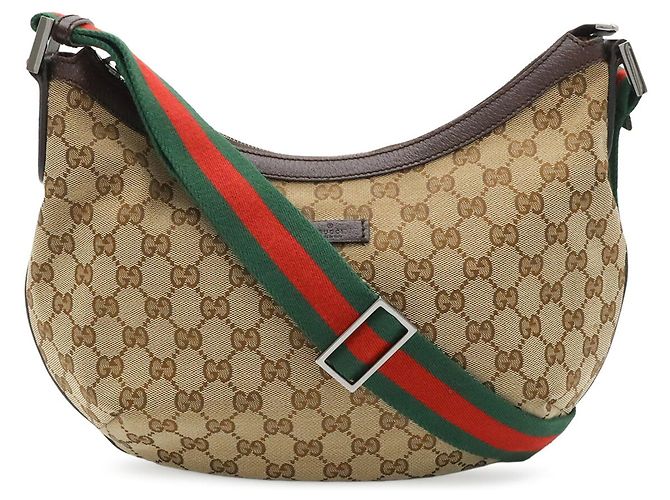 Borsa a tracolla Gucci GG Canvas Sherry Line Marrone Rosso Beige Verde Cachi Marrone scuro - vista 2