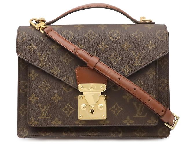 Bolsa LOUIS VUITTON Monogram Monceau 26 Marrom - vista 2