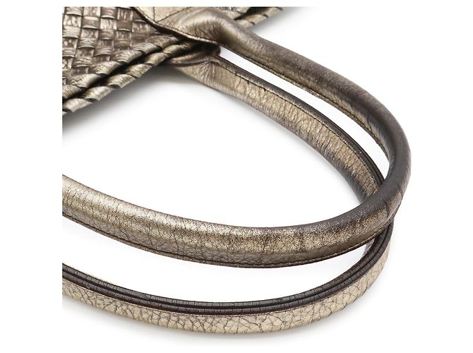 Borsa Tote Cabas PM Intrecciato Bottega Veneta Argento D'oro - vista 5