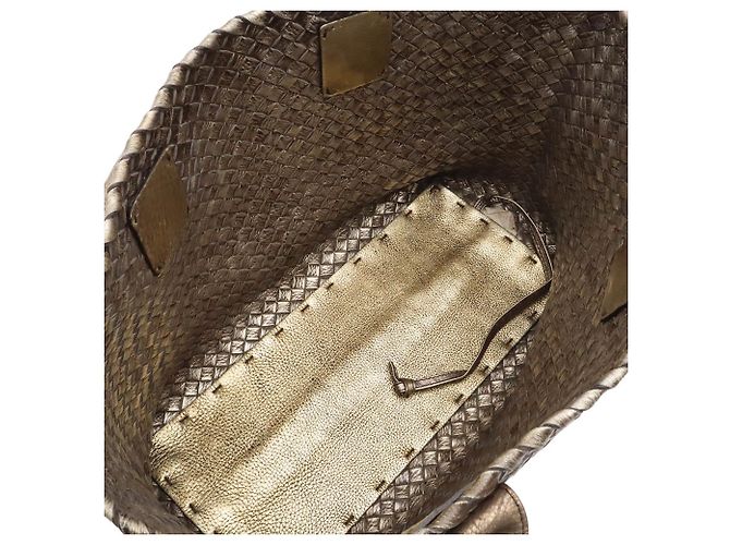 Borsa Tote Cabas PM Intrecciato Bottega Veneta Argento D'oro - vista 6
