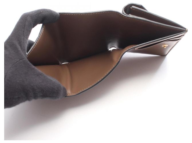 Portafoglio tri-fold FF Diamond Fendi Marrone Nero - vista 7