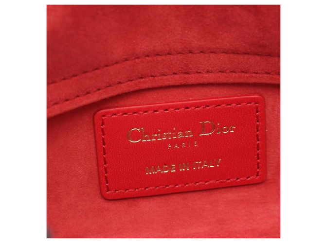 Christian Dior Dior LADY D-JOY Micro Cannage Handtasche Rot - Ansicht 4