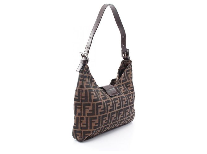 Borsa a mano e borsa a tracolla Fendi Zucca Marrone Nero - vista 2