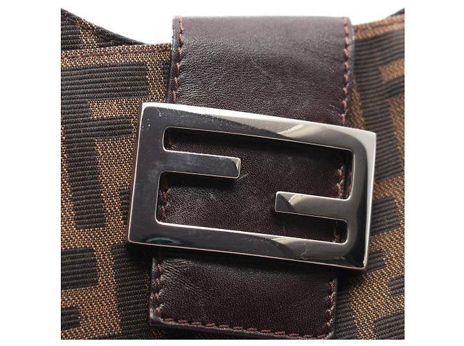 Borsa a mano e borsa a tracolla Fendi Zucca Marrone Nero - vista 9