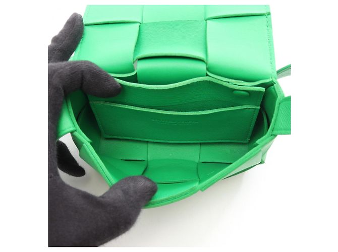 Borsa Mini Candy Cassette Bottega Veneta Verde - vista 3