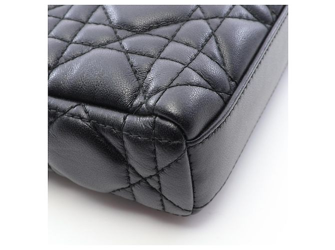 Borsa a tracolla Christian Dior Cannage Nero - vista 6