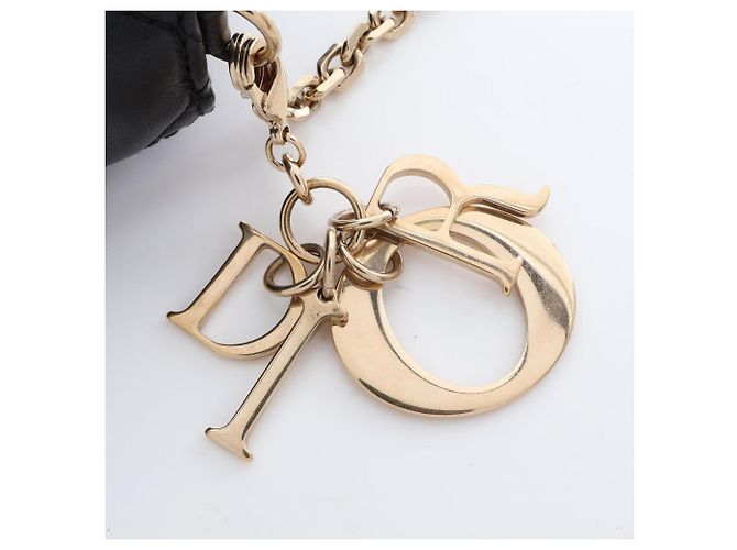 Borsa a tracolla Christian Dior Cannage Nero - vista 7
