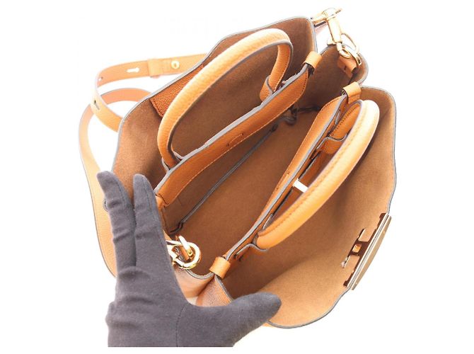 Tod's T-Timeless Leder Shopper Braun - Ansicht 3
