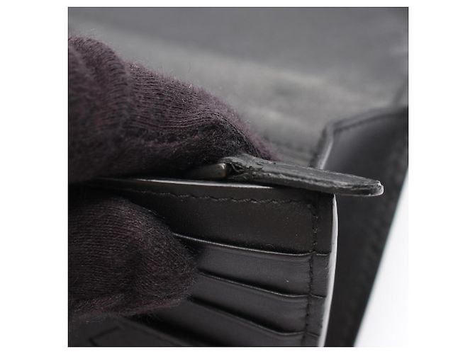 Cartera larga bi-fold Intrecciato Bottega Veneta Negro - vista 10
