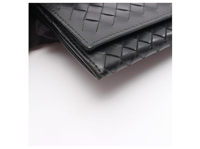 Cartera larga bi-fold Intrecciato Bottega Veneta Negro - vista 11