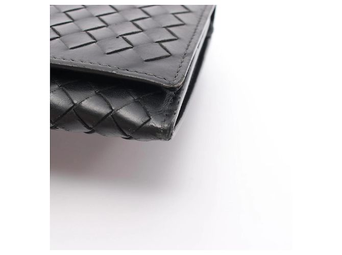 Cartera larga bi-fold Intrecciato Bottega Veneta Negro - vista 12