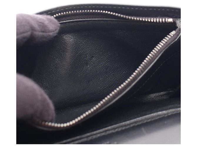 Cartera larga bi-fold Intrecciato Bottega Veneta Negro - vista 6