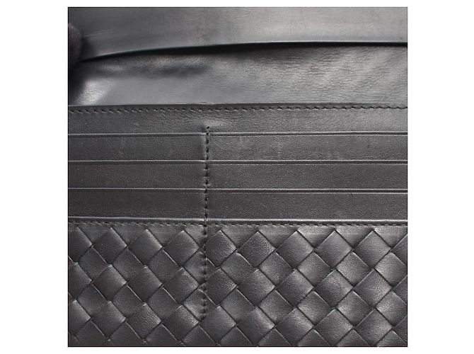 Cartera larga bi-fold Intrecciato Bottega Veneta Negro - vista 9