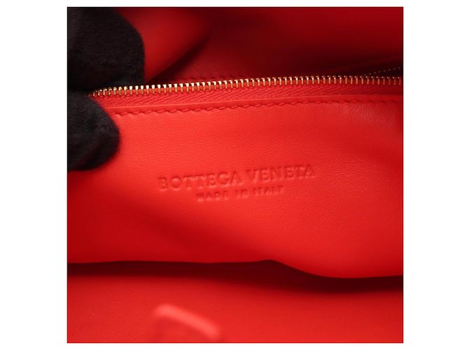 Borsa a tracolla in pelle rossa Bottega Veneta Rosso - vista 4