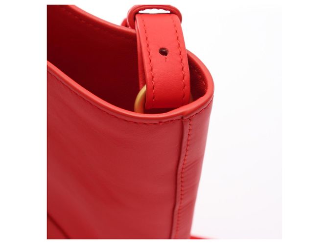 Borsa a tracolla in pelle rossa Bottega Veneta Rosso - vista 8