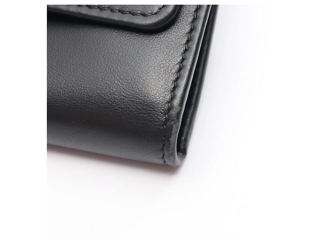 Cartera tri-fold cuadrada Miu Miu Softy Metal Negro - vista 10