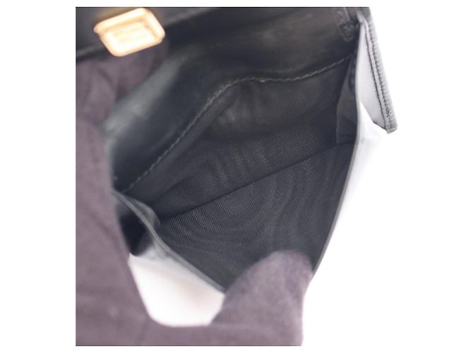 Cartera tri-fold cuadrada Miu Miu Softy Metal Negro - vista 4