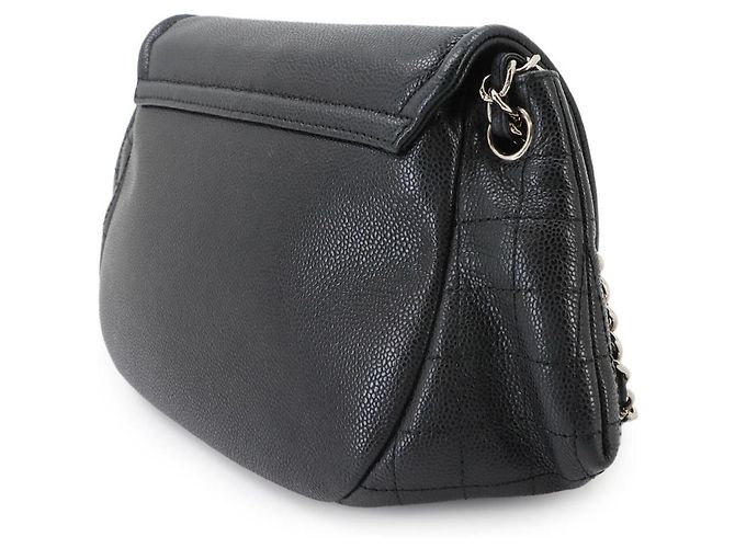 Bolsa de Ombro com Corrente Half Moon Chanel Preto Prata - vista 3