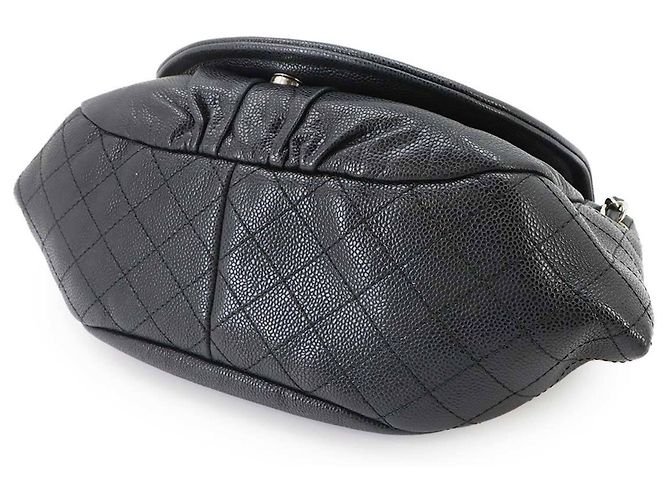 Bolsa de Ombro com Corrente Half Moon Chanel Preto Prata - vista 4