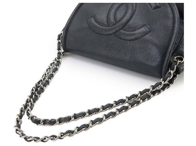 Bolsa de Ombro com Corrente Half Moon Chanel Preto Prata - vista 5