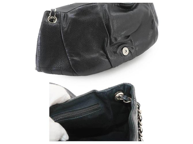 Bolsa de Ombro com Corrente Half Moon Chanel Preto Prata - vista 8