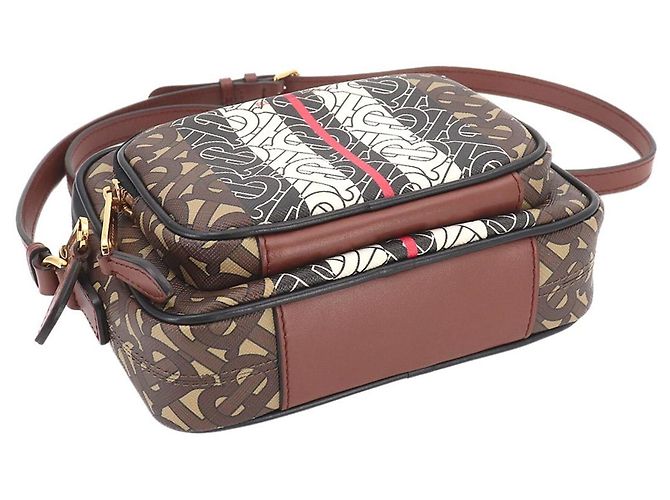 Burberry TB Monogram Stripe Camera Schultertasche Braun - Ansicht 4
