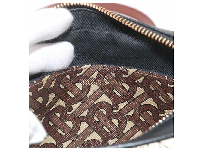 Burberry TB Monogram Stripe Camera Schultertasche Braun - Ansicht 7