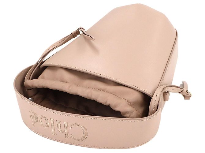 Chloé Sense Bucket 2-Wege Lederhandtasche Pink - Ansicht 6
