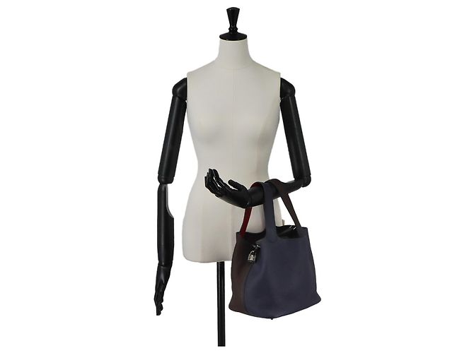 Autre Marque Borsa Piko Hermes Picotin Lock 22 MM Casaque 2 Blu navy - vista 10